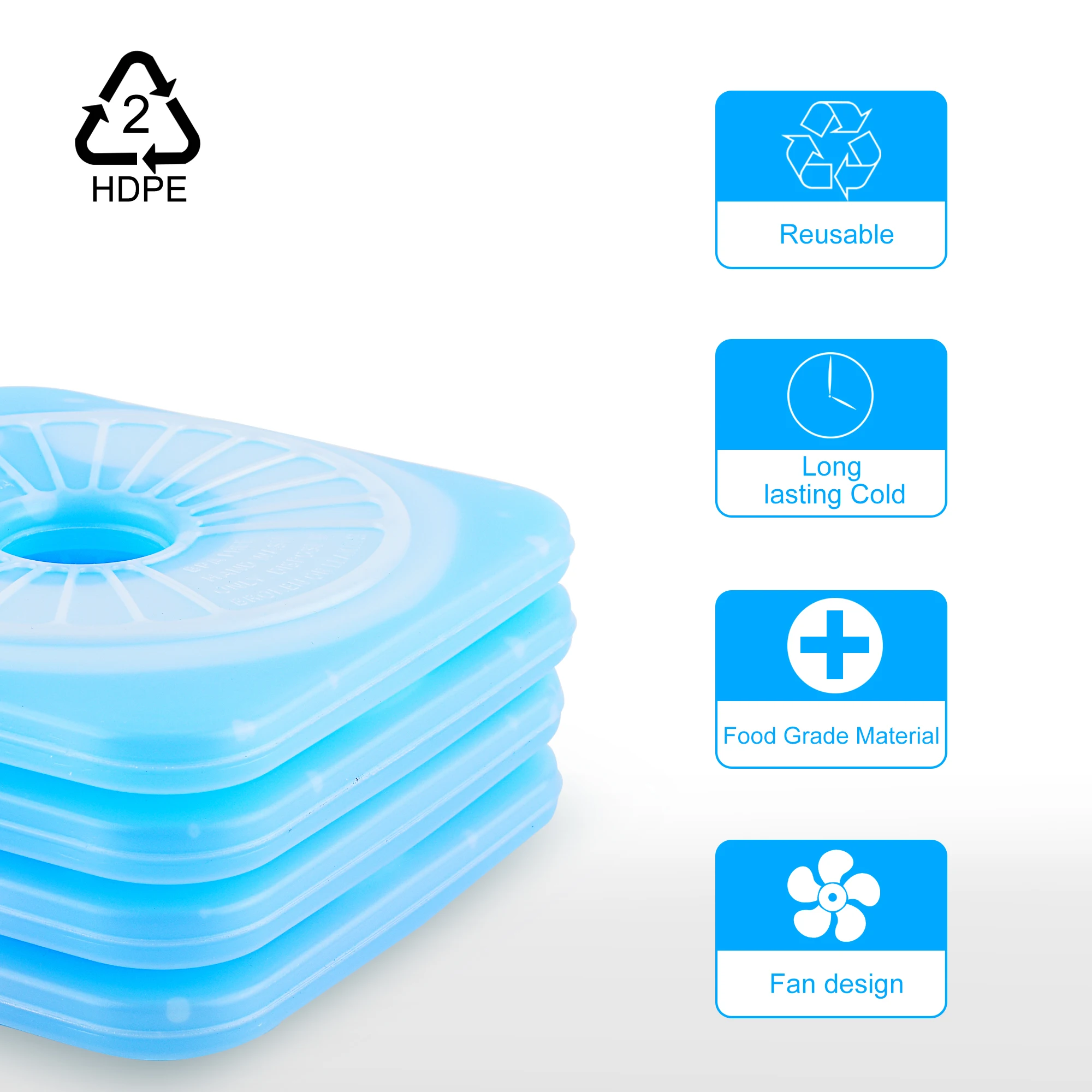 Free  Shipping Cost to US Address and The Best Price 4 Sets of Ice Pack  Freezer Packs for Lunch or Cooler Bag