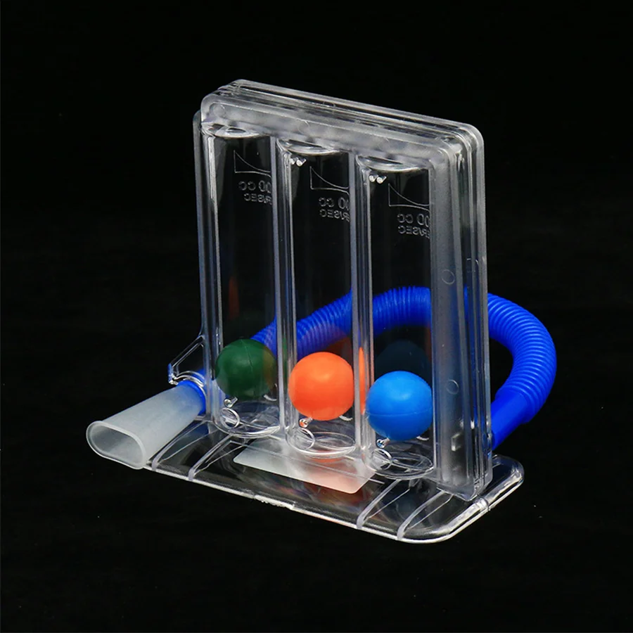 Good Quality Medical 3 Balls Plastic Mouthpiece Incentive Spirometer Respiratory Exerciser For Lung Exerciser