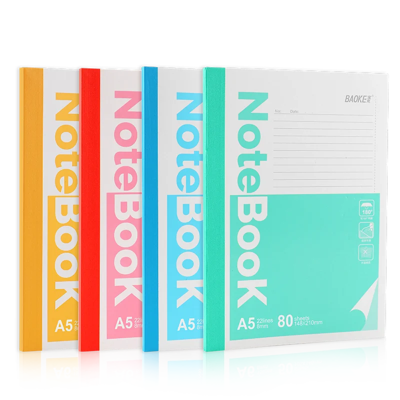 Wholesale Of High-quality Student Notebooks A5 Paper 100 Colored Cover Office Notebooks