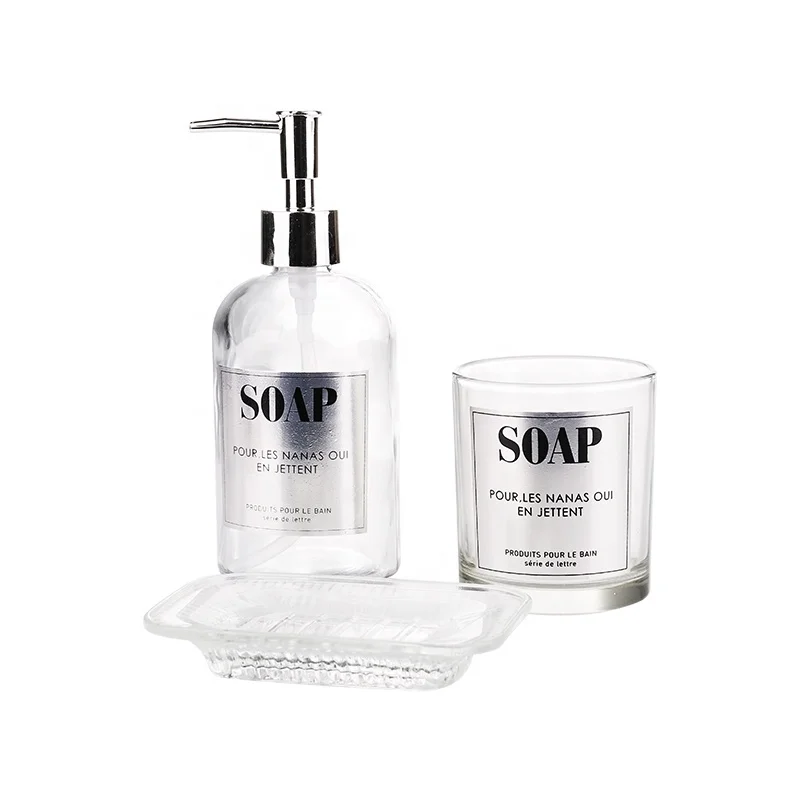 Оптовая продажа из Китая дешевые 5 шт. стекло ванная комната подарочный набор С КАКТУСОМ наклейка на заказ аксессуары для ванной комнаты с мыльница стакан синого водоворота