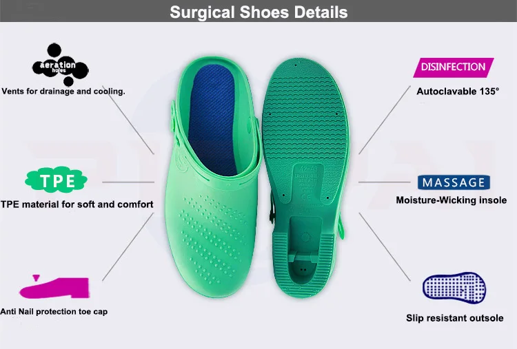 Unisex Doctor Surgical Slippers Shoes Work Operating Theatre Clogs Cleanroom Medical Shoes