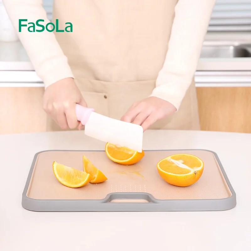 FaSoLa Portable Eco-friendly PP Safe Durable Anti-slip Kitchen Vegetable Chopping Board Cutting Board