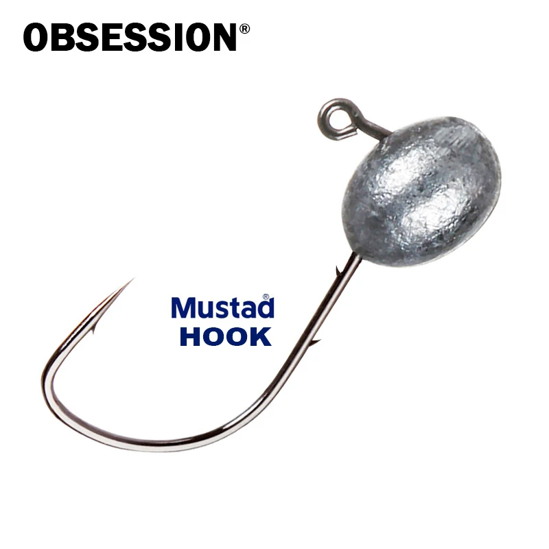 A018 Fishing Hook 10pcs/bag Jig Head Hook Soft Lure Bulk Small Metal Lead Jighead Mustad Barbed Hooks Lead Head In Stock