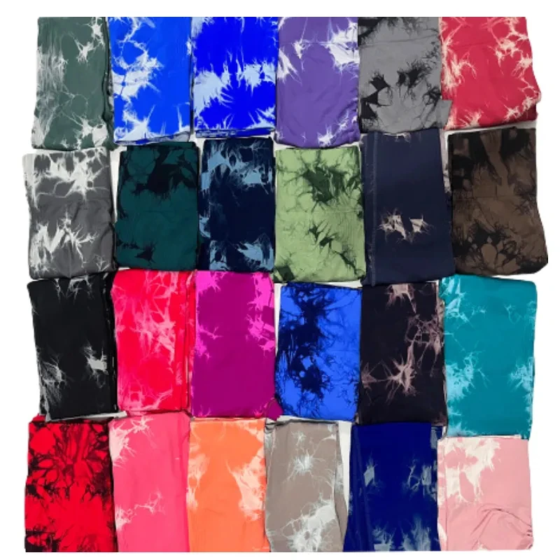 Tie Dye Seamless Leggings Scrunch Butt Lifting Legging Push up Workout Elastic Tights Booty High Waist Yoga Pants Gym