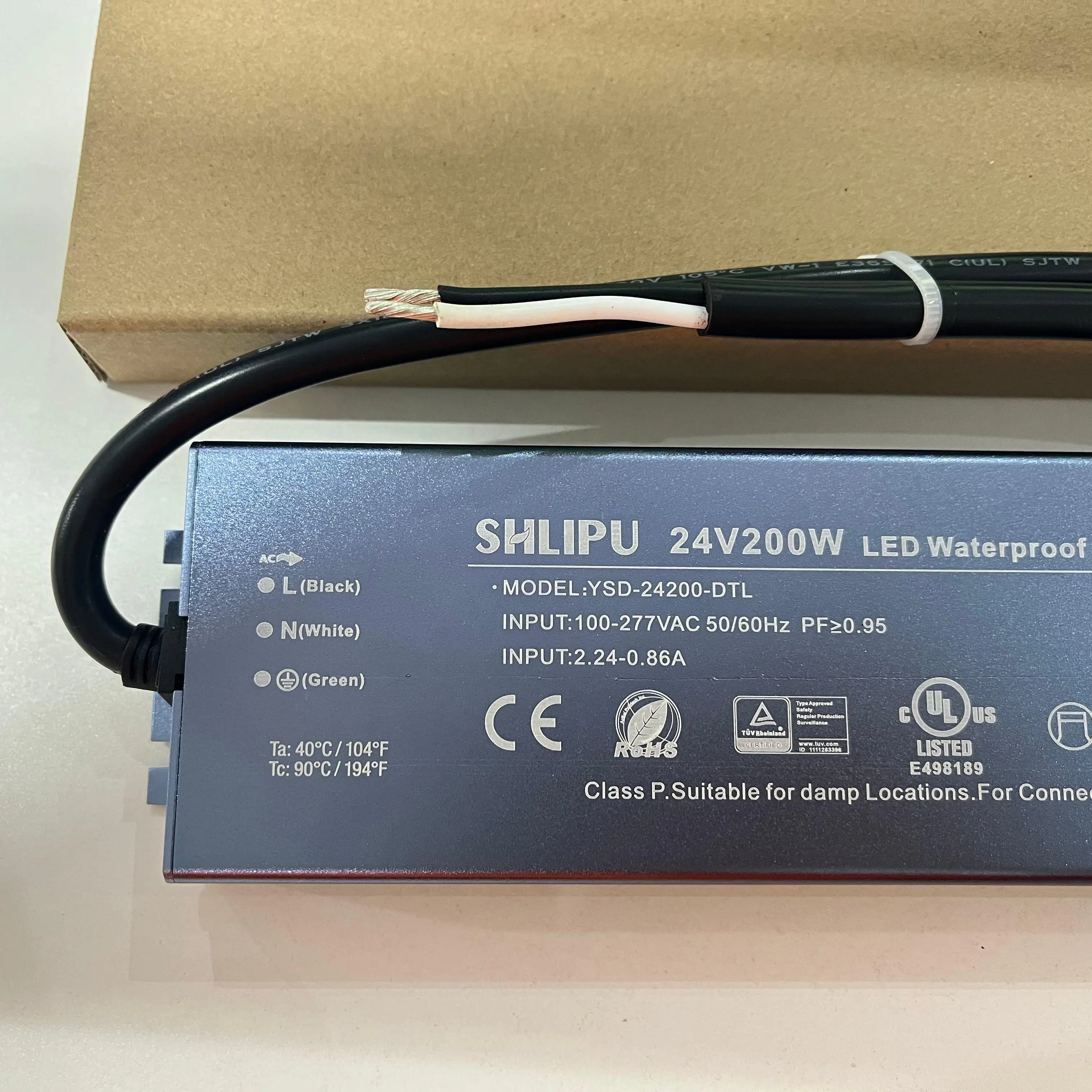 Factory Manufacture High Quality IP67 Waterproof LED Driver 110V-277V Ac To Dc Output 12v 24v 48v Waterproof Power Supply
