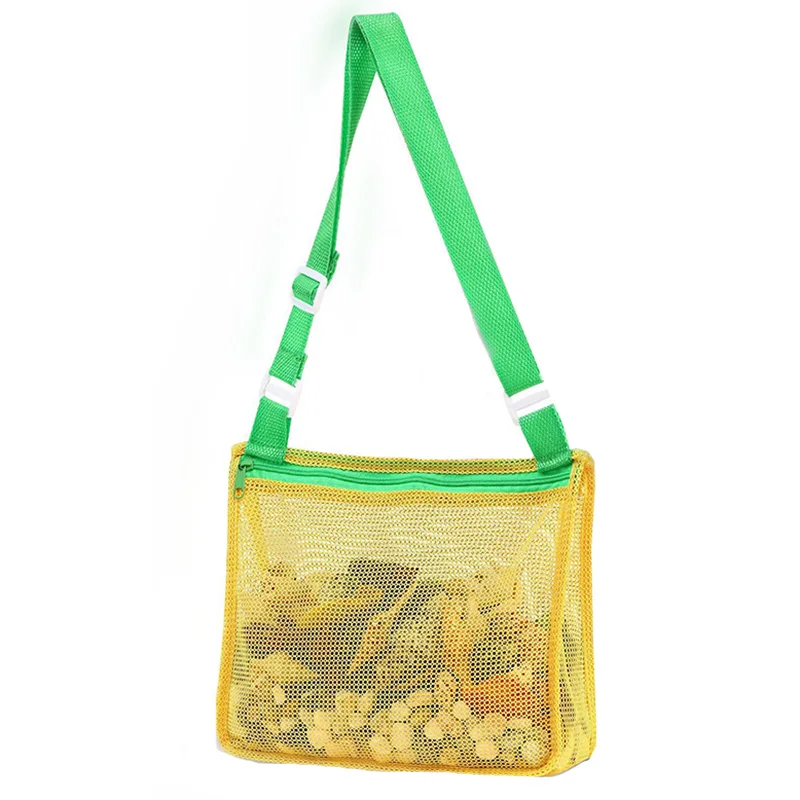28 Colors Mesh Beach Bag Beach Sand Toy Seashell Bag for Shells Beach Toys Swimming Accessories Kids Shell Collecting Bag