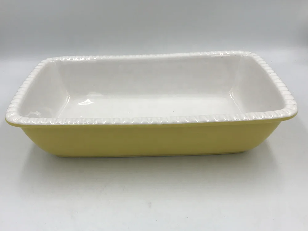 Stoneware Pot And Pan Rectangle Ceramic Dish Bakeware Baking Tray Oven