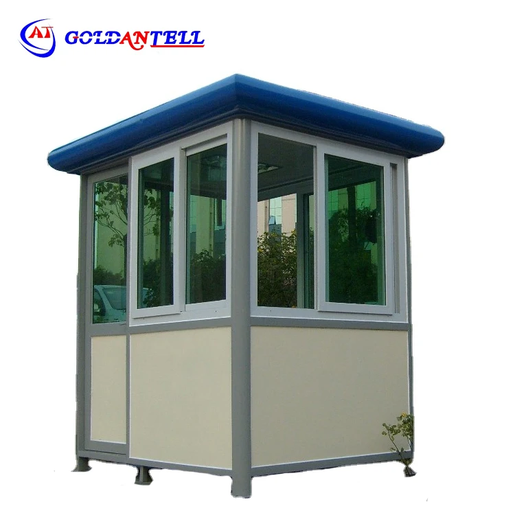Low Cost Color Steel Security Parking Payment Booth / Parking Lot Booth Guard House