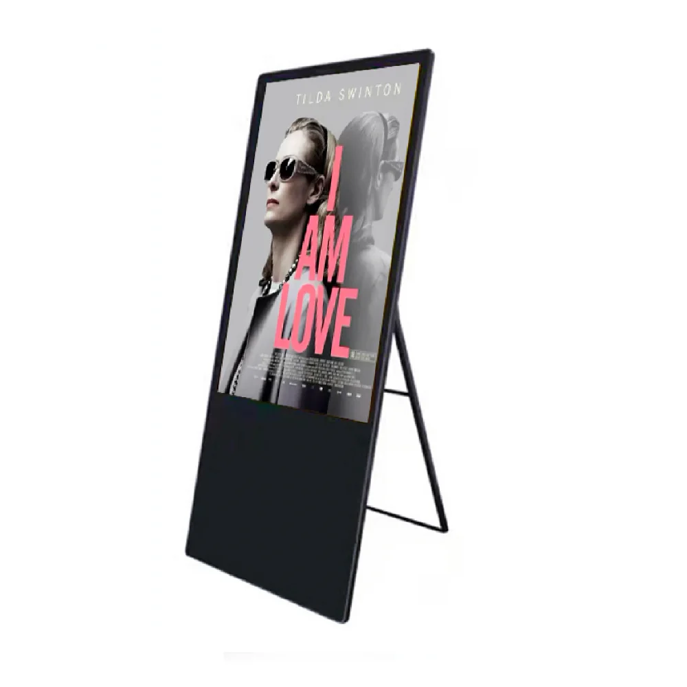 32 49 Inch Portable Kiosk Advertising Display Touch Screen Monitor Foldable A Frame Lcd monitor Digital Signage