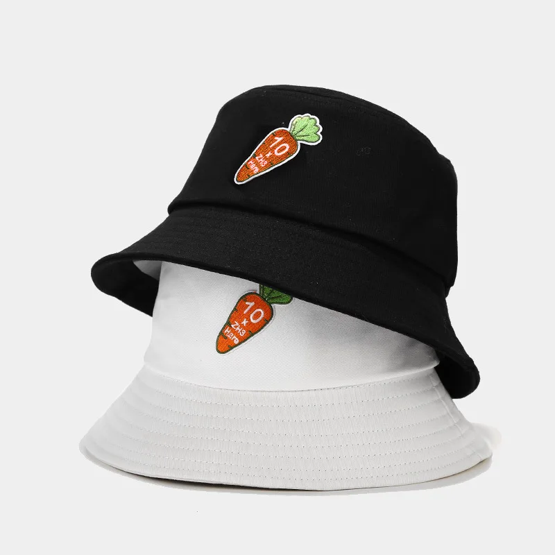 
Wholesale 2021 new summer solid color blank Embroidered carrot colorful Patterned floppy Fisherman hat unisex bucket hat 