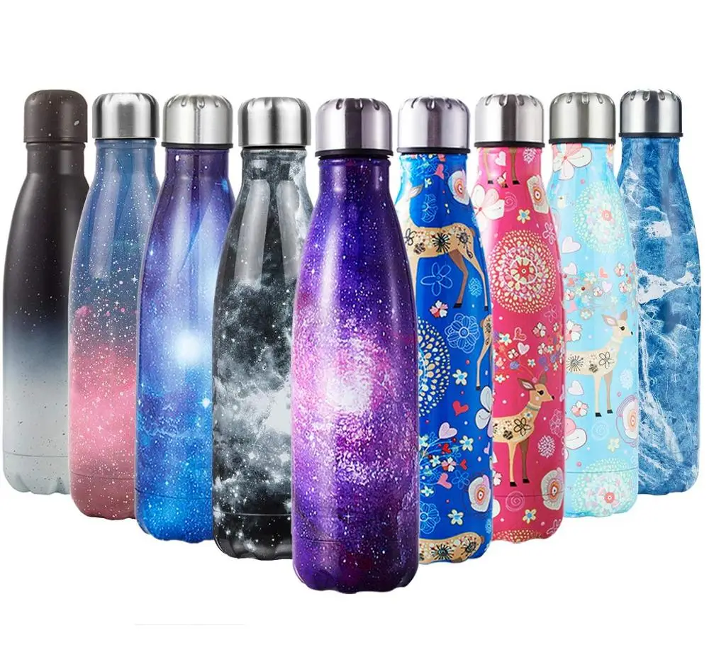 17oz Double Wall Stainless Steel Vacuum Insulated Leak Proof Cola Shape Flask Kids Thermoses for Sports Travel Outdoor Gift
