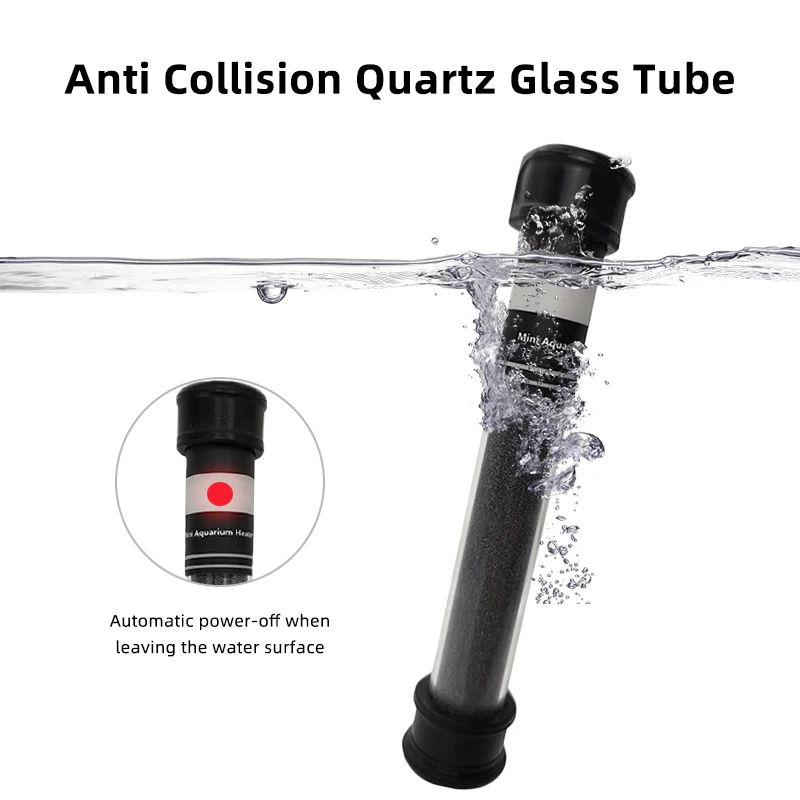 Digital Display Temperature Control Electric Heating Rod 25W 50W 100W 150W 200W 300W Quartz Water Heater for Fish Turtle Tank