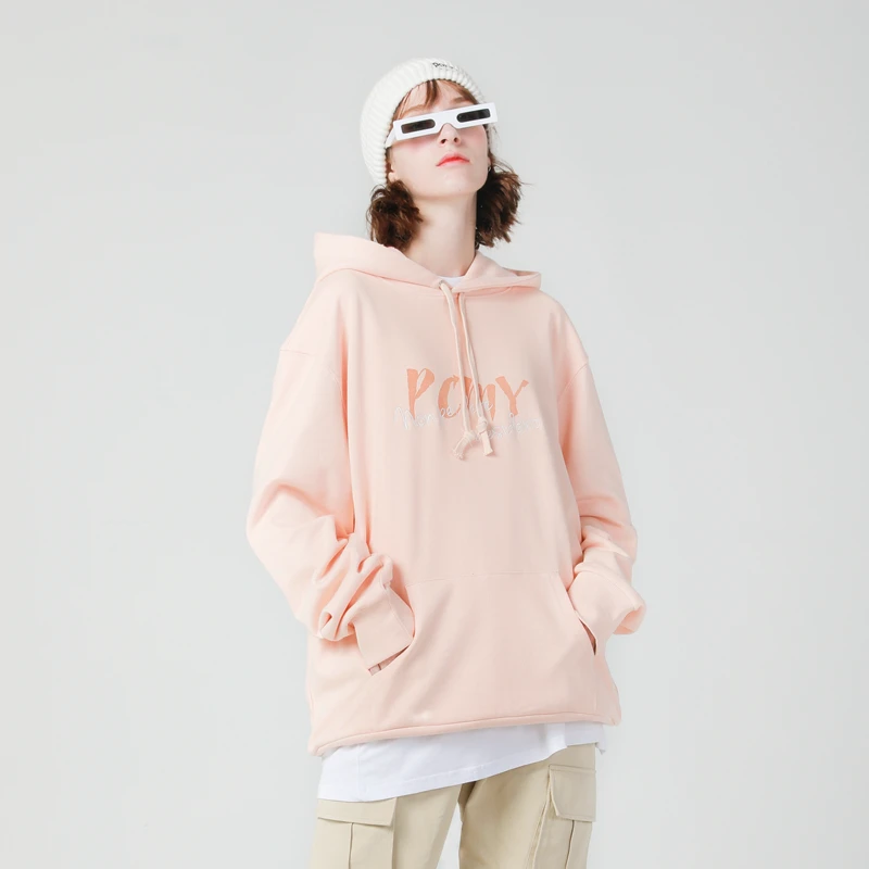 PCMY wholesale fashion printed men hooded sweatshirt casual loose long sleeve cotton pullover hoodie women