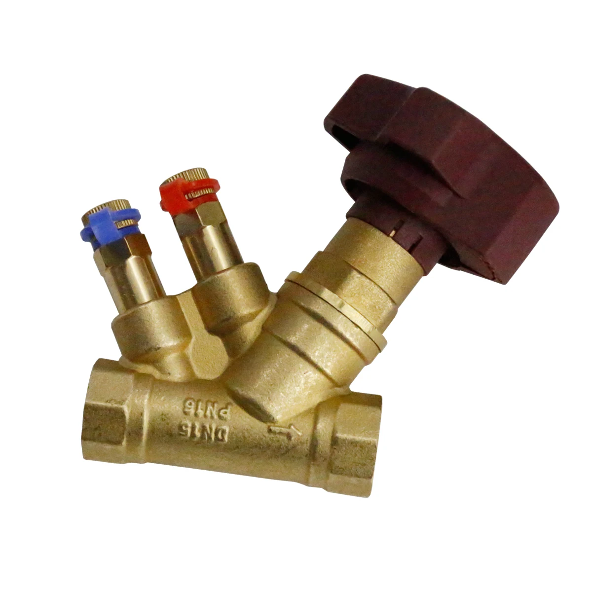 BMAG 15-50MM HVAC Brass Manual Double Regulating Water Flow Control Valve Static Flow Balance Valve for Water with Test Point