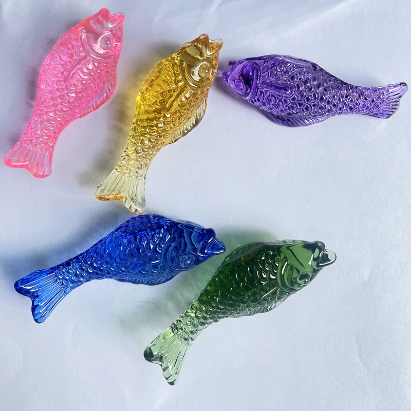 Suncatcher Crystal Glass Goldfish Animal Figurines Miniature Hand Made Modern Craft Home Decor Accessories crystal fish