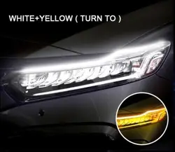 Universal DRL Car Flexible LED Daytime Running Lights Turn Signal Lamp Headlight Waterproof 30cm 45cm 60cm White Red Yellow Blue