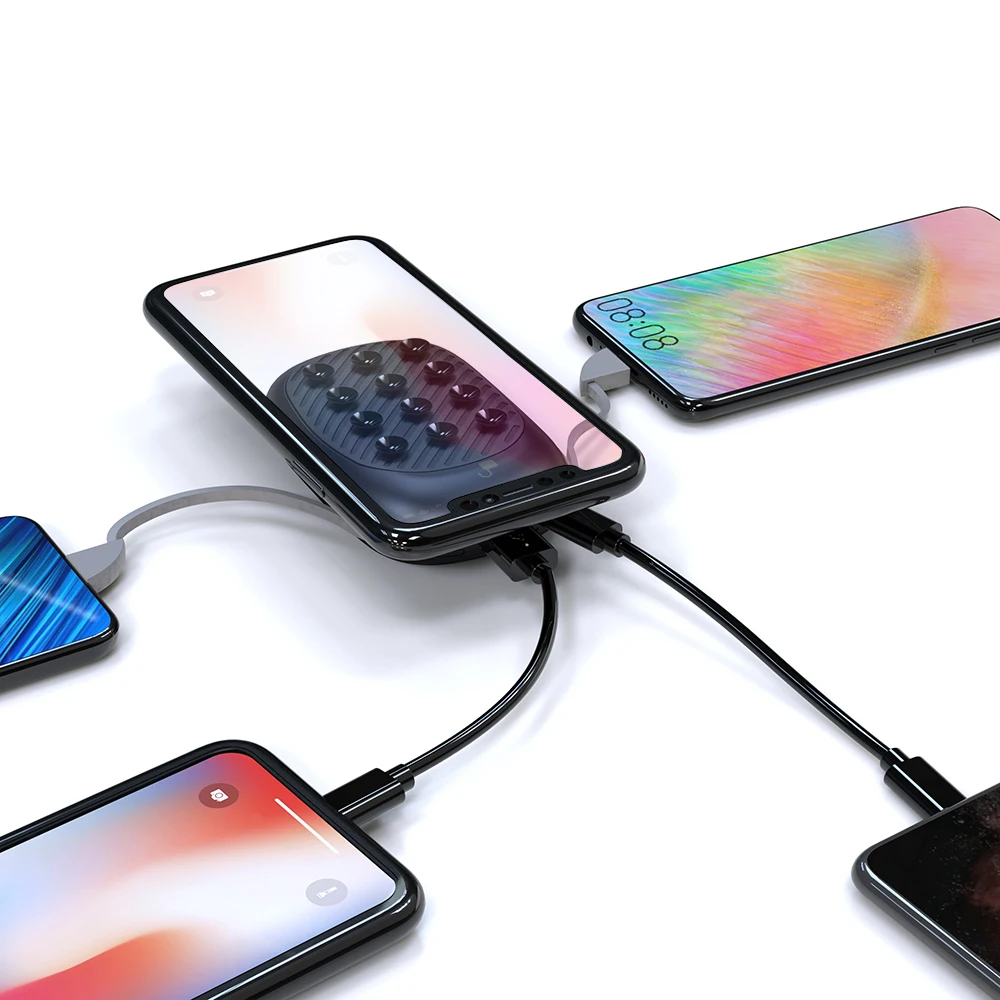 Roiskin Hot Selling Wireless Suction Cup 10000mah Power Bank 3 in 1 Suction Mini Portable Power Bank
