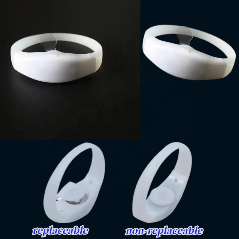 silicone led bracelet security bracelet led party maximum 10 DMX address glowing silicone wristband rfid nfc bracelet