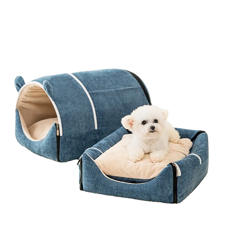 New Comfortable Detachable Warm Large Dog Bed Washable Enclosed Large Dog Bed Luxury Large Dog Bed