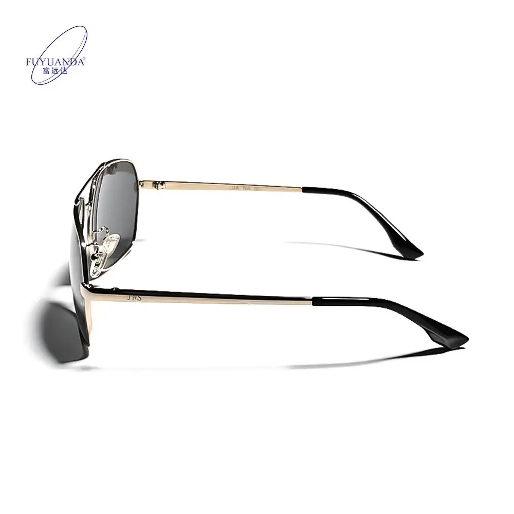 Minimalist Double Bridge Metal Frame Square Unisex Sunglasses