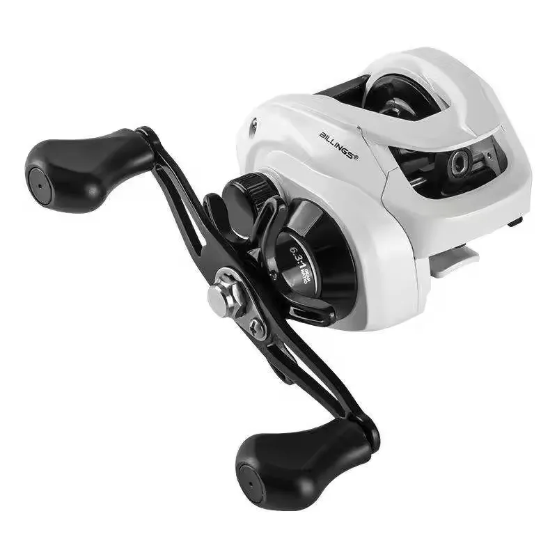 3+1BB 6.3: 1 Gear Ratio 8kg Drag Power White Left & Right Hand Bait Casting Sea Saltwater Baitcasting fishing Reel OEM and ODM