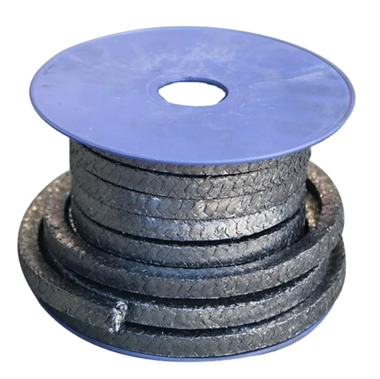 Manufacturers stock a large number of expanded flexible graphite gland packing wire graphite fiber braided rope
