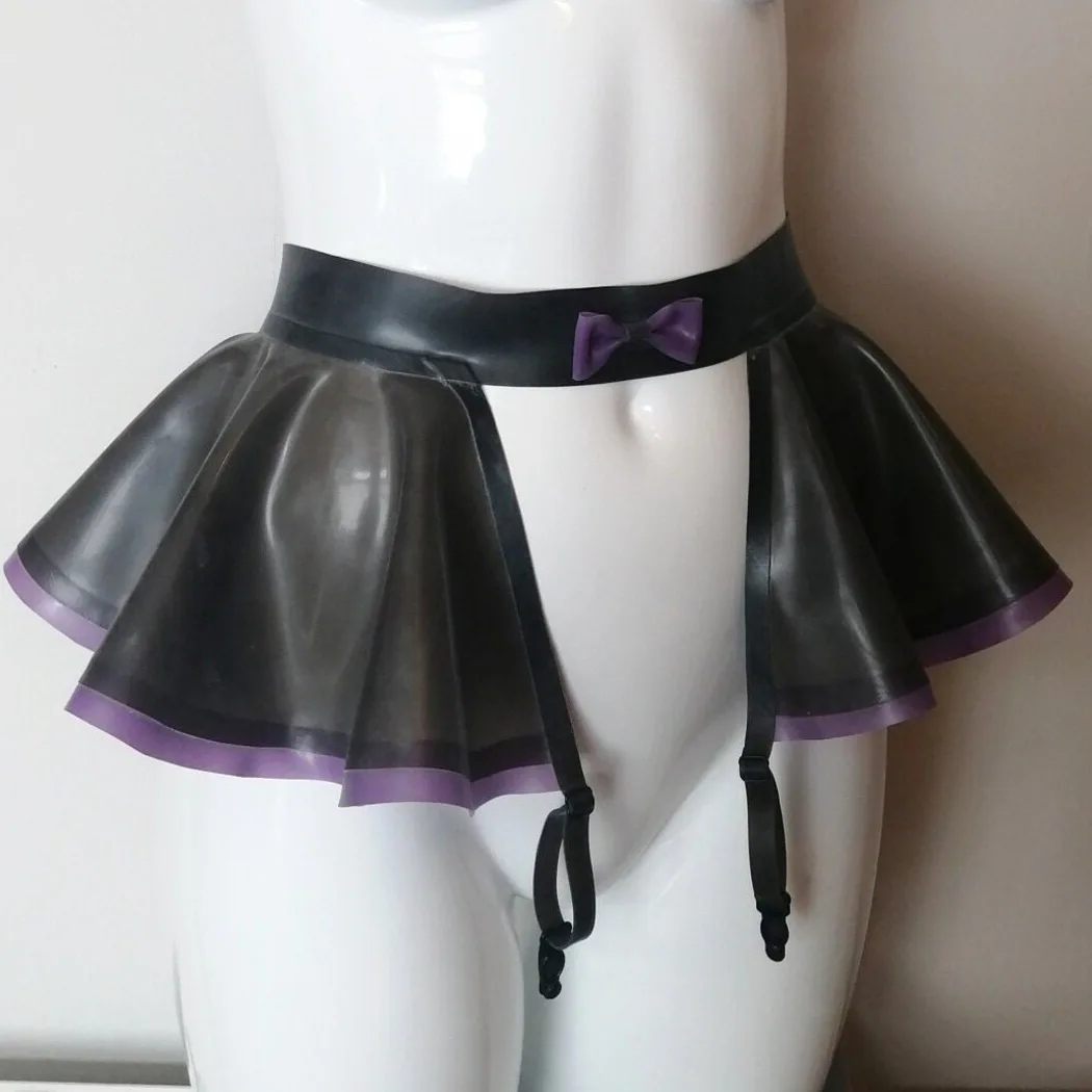 New Latex 100% Rubber Catsuit Black Pants Inflatable Cosplay Red Decoration  Gummi  Size XS-XXL 0.4mm