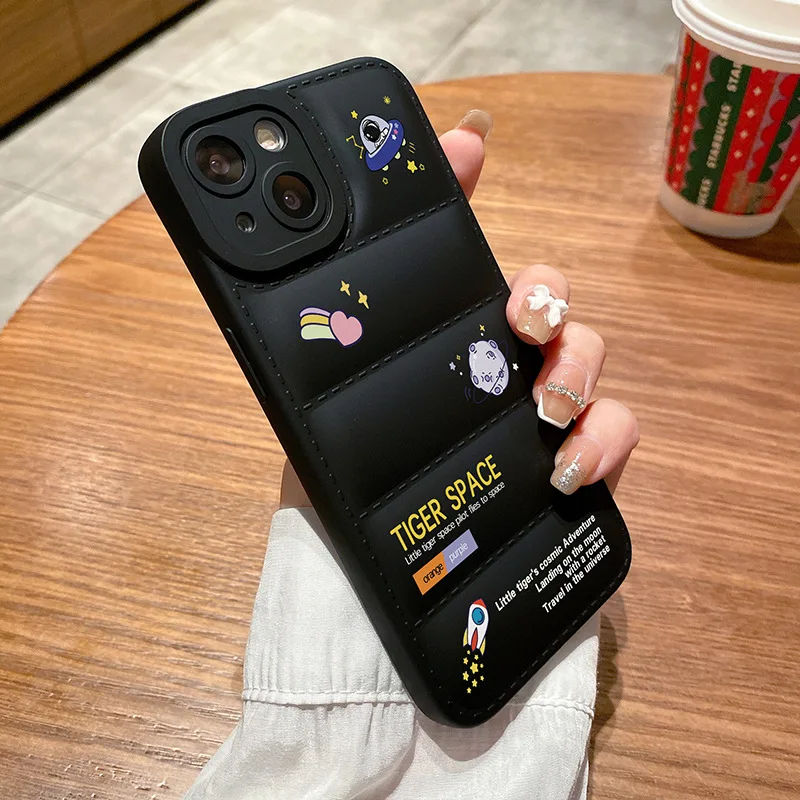 Winter New Down Jacket Series Mobile Phone Case Anti Fall Protective Case For iphone13