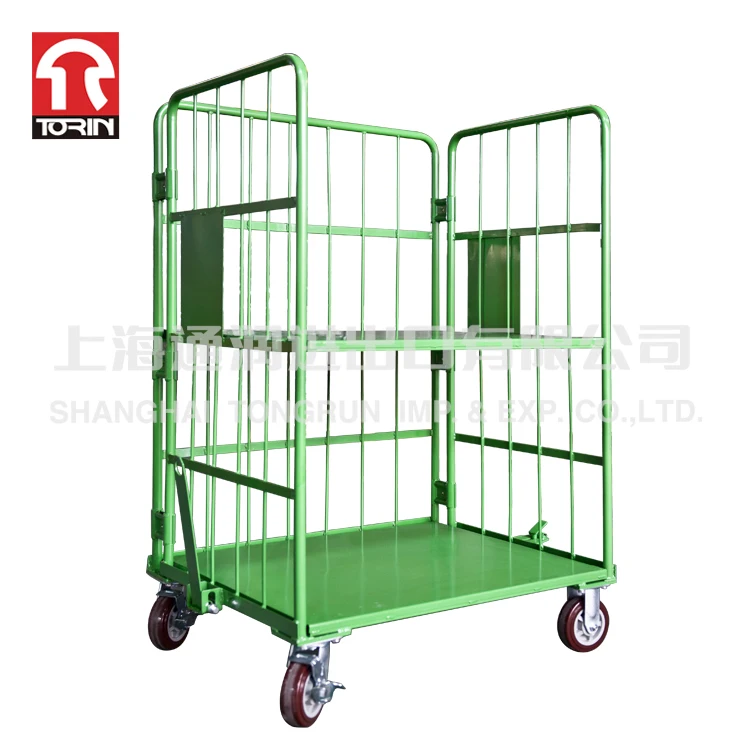 Affordable price metal rolling trolley storge cart roll pallets