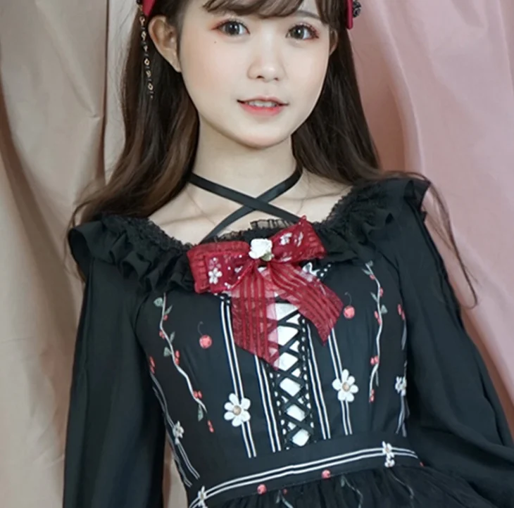 Lolita dress medium long Lolita sling dress lolita gothic dress