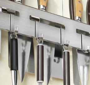 New Design Stainless Steel Knife Storage Wall Mounted Kitchen Magnetic Knife Holder/rack