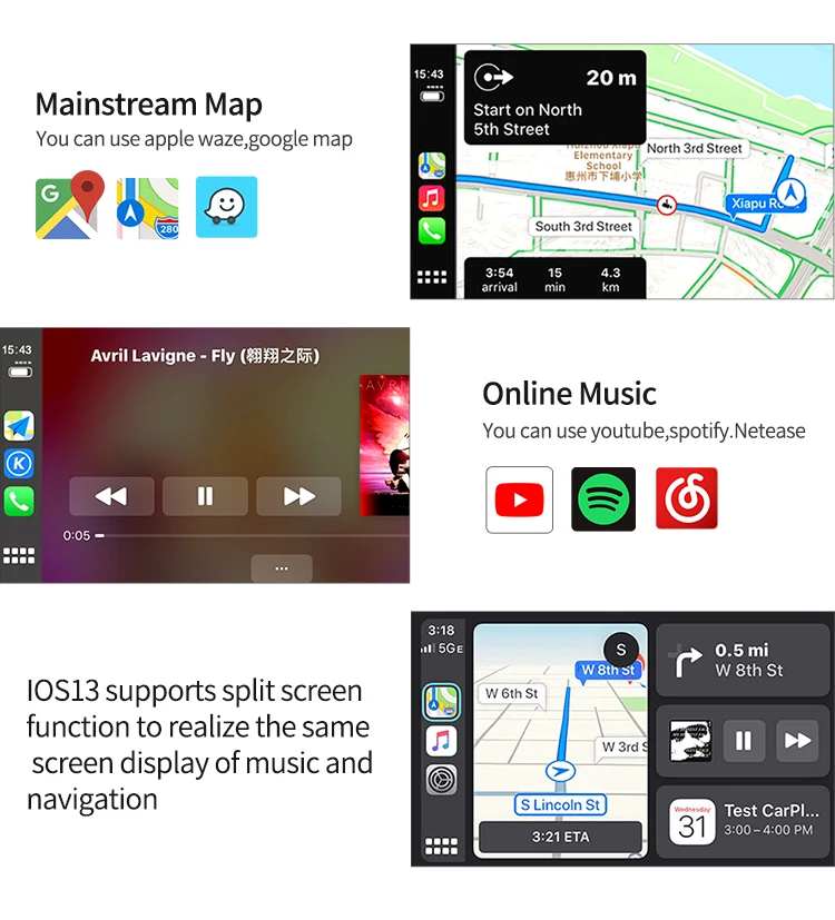 Oem Odm Carlinkit Ai Box Car Play Adapter Usb Dongl Android 4.4 Mirror Link Wired Carplay Portatil For Aftermarket Screen Apple