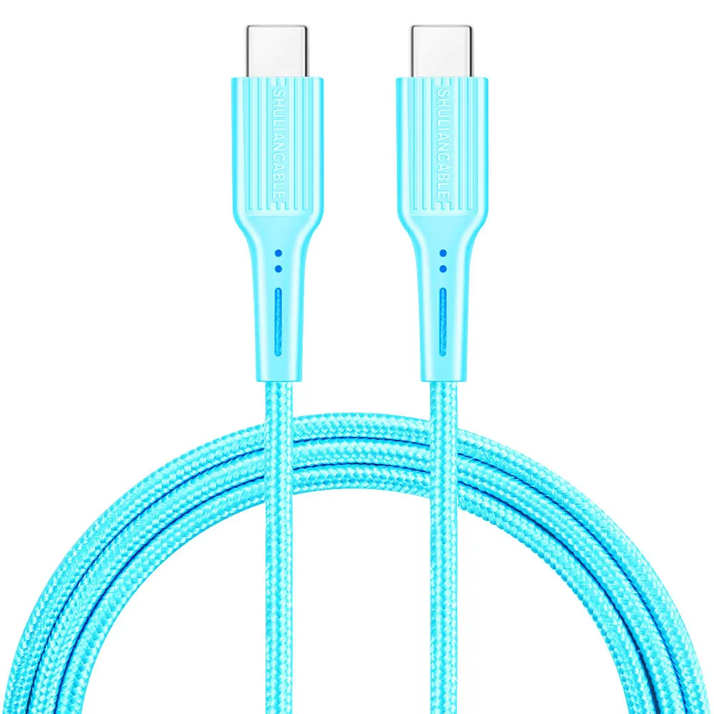 Low Price Sales Of Mobile Phone And Computer Dual Type-C Data Cable Braided USB C Charging Cable