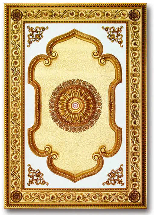 Manufacturer Smoke Resistant European Style Pvc Artistic Ceiling for Construction