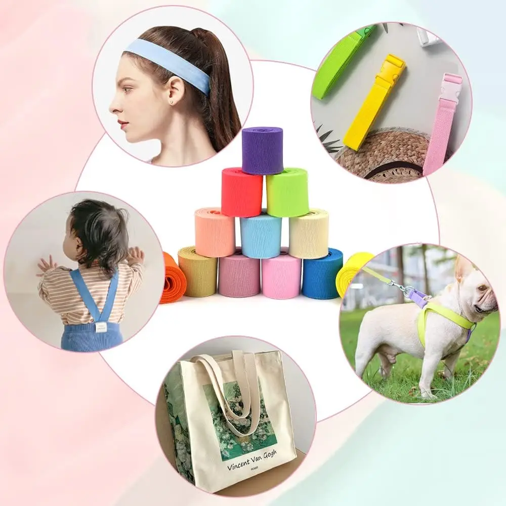 Factory Supply Directly Polyester Thick Twill Elastic Band Quality Color Elastic Band