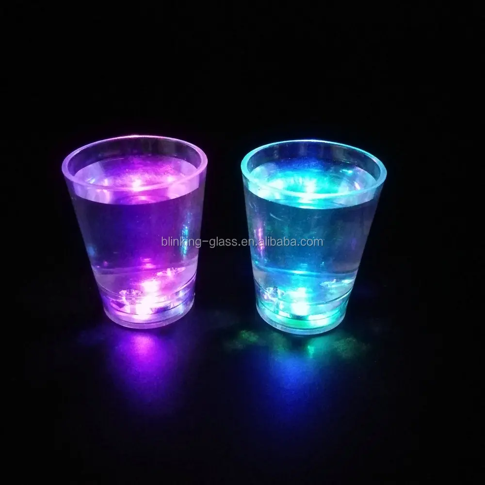 2oz led flashing shot glass