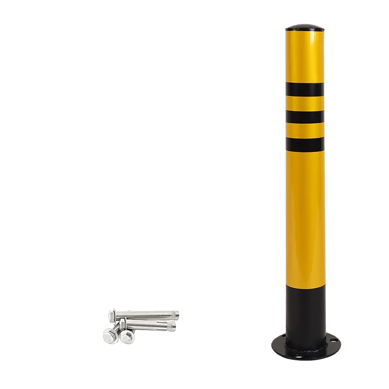 Professional made metal pipe road crossing posts traffic protective pillar