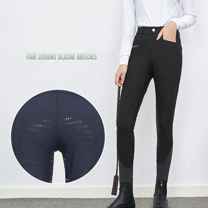 Horshi Unisex Kid/Adult Equestrian Full Seat Silicone Breeches Winter Autumn Equestrian Trousers.Riding Pants