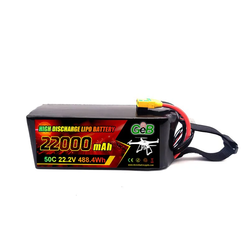 GEB 6S 12S 22 2 V 50C 100C 22000mAh FPV Дрон батарея 2500/27000/30000/33000/35000mAh твердотельный Аккумулятор для