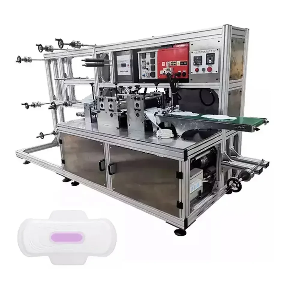 high efficient automatic lady women diaper sanitary napkin pad machine disposable cotton sanitary napkin making equipment