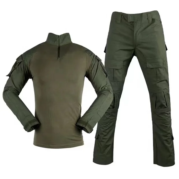 Tactical Combat  Shirt and Pants with Elbow and Knee Pads Tactical Gear Camouflage  tactical frog suit tactical suits