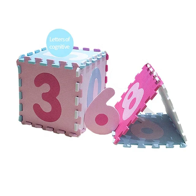 Custom Label baby & toddler Toys EVA Foam Play Mat For Baby Child Number Alphabet Puzzle Mat
