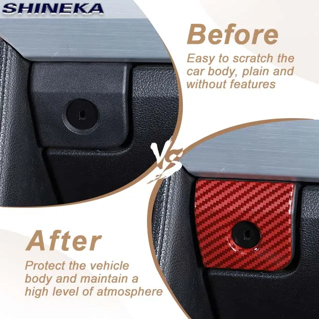 Factory Outlet Carbon Fiber Interior Kits Co-pilot Storage Box Switch Trim Decoration For Ford Mustang 2015+
