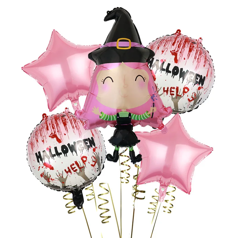 2024 New Halloween Aluminum Film balloon set Ghost Pumpkin Halloween bar party ghost balloon