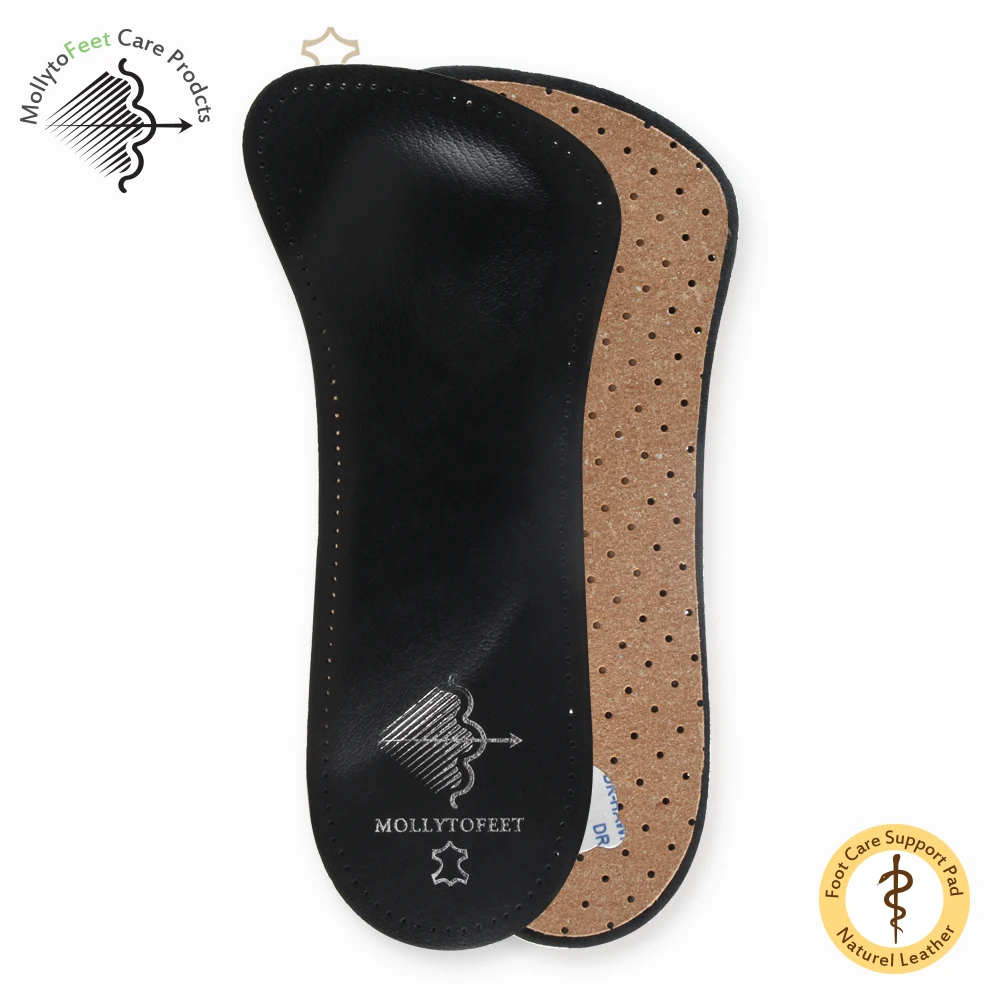 Custom Leather Insole Material 3/4 Orthotic Thermoplastic Insoles