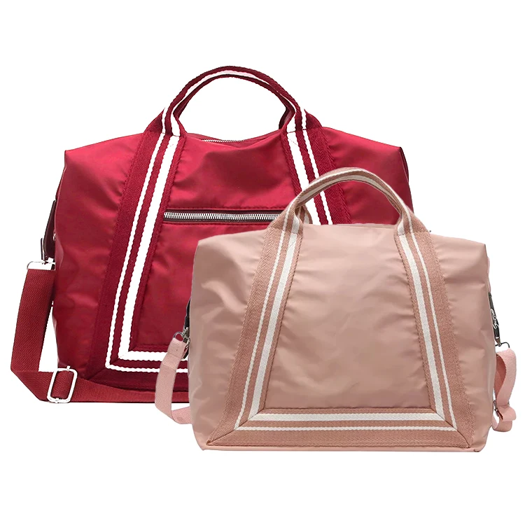 women weekender pink travel luggage bags organizer Waterproof Swimming Yoga  carry on sport gym duffle bag with wet pokecket