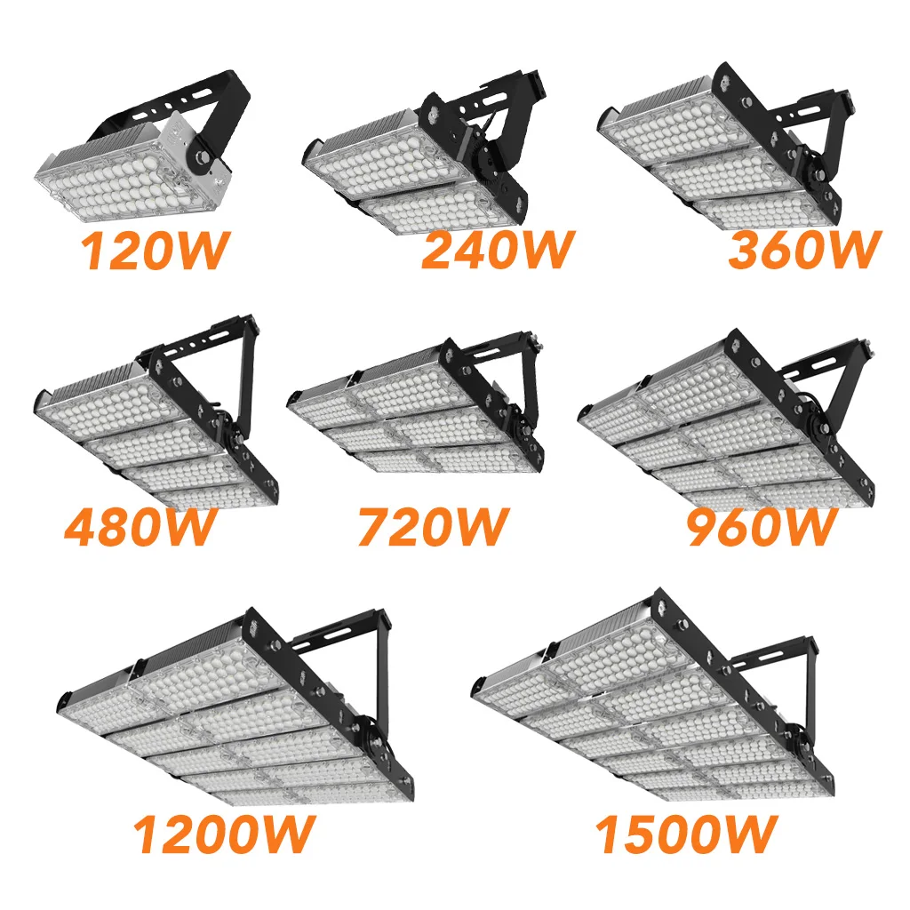 Outdoor Waterproof High Power led high mast light Football field Square 1500 watt high power stadium light