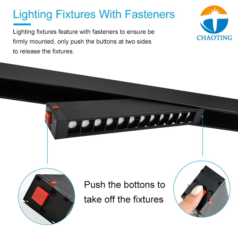 LED Rail Lighting 3000K 4000k 6000K 7W 9W 16W Magnetictic Track Light Zoommable Beam 15-90d