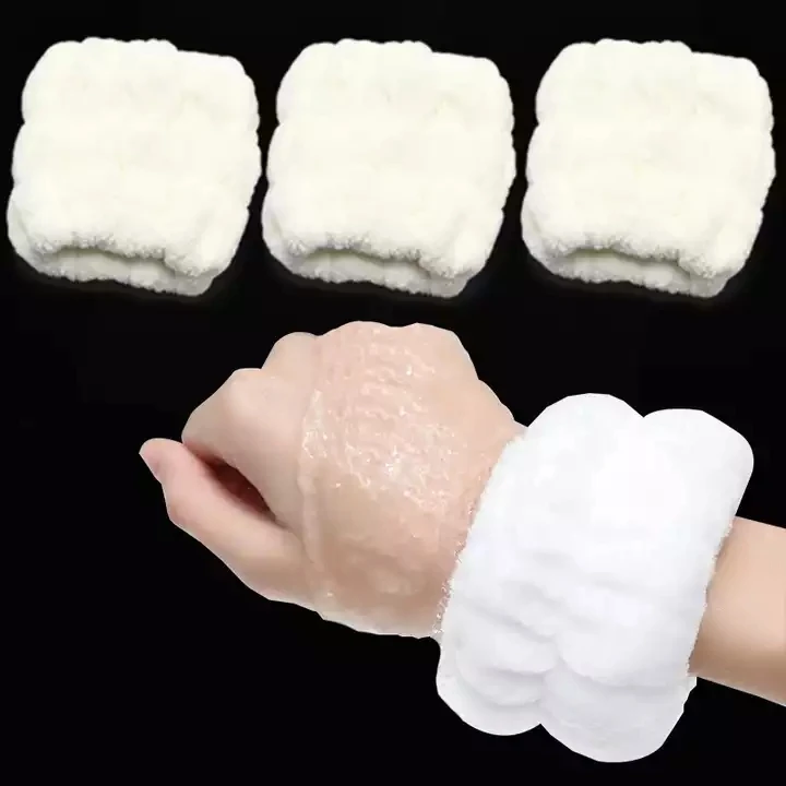 Spa Wrist Washband Wash Towel Scrunchies Hands Absorbent Wristbands Sweatband  For Women Girls