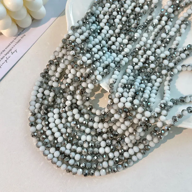 HOt 3/4/6/8mm Diy Handmade Jewelry AB Glass Crystal Seed Wheel Bead Charm For Necklace Bracelet Earrings Making Accessories